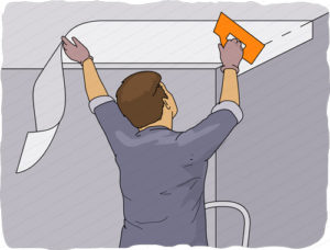 pose toile verre plafond